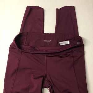 Maroon, above the ankle, athleta leggings